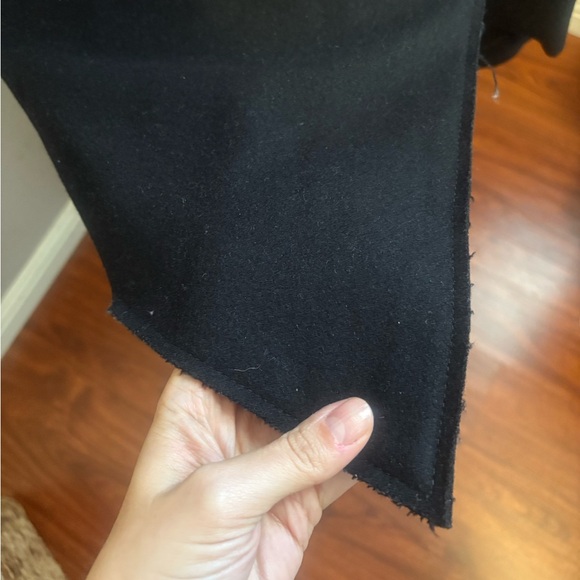 ALL SAINTS Hyde Monument Wool and Leather Blend Coat - Picture 12 of 15